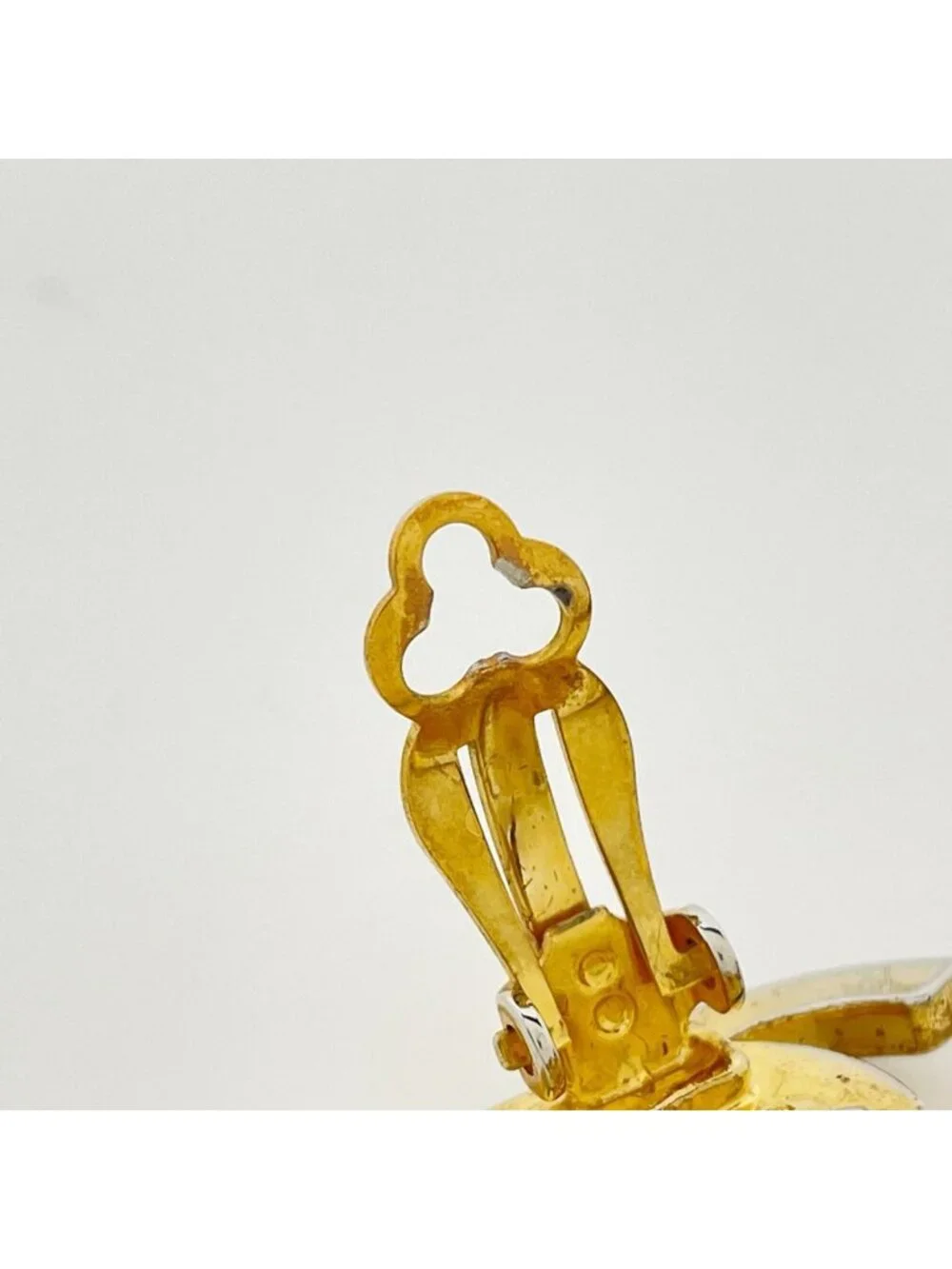 Chanel Earrings CC Logo Gold Plated